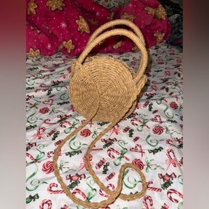 Forever 21 Natural Woven Crossbody Bag